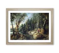 A Shepherd With His Flock By Peter Paul Rubens Classic Painting Framed Print | A2 Oak Framed Wall Art | Ready to Hang | Classic Historical Picture | Living Room Bedroom Lounge Office