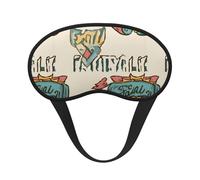 A Shield Emblem Printed Sleep Black Edge Eye Mask, with Good Shading Effect, is an Ideal Choice for Travel, Meditation, Etc