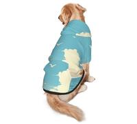 A Ship On The Sea Surface Adorable Dog Hoodie - Soft Polyester Pet Hoodie For Medium And Large Dogs, Seasons