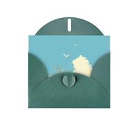 A Ship On The Sea Surface Elegant Greeting Card On Pearl Paper â€“ Premium Shimmering Design For Christmas, Birthday, Wedding & Valentineâ€™s Day Celebrations