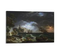 A Shipwreck in Stormy Seas by Claude Joseph Vernet Art Print Wall Photo Paint Hanging Picture Family Bedroom Decor 12x18inch(30x45cm)