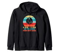 A Side B Side See the World from Both Sides Vinyl Records Zip Hoodie