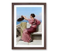 A Signal by John William Godward Framed Print | A2 Walnut Framed Wall Art | Ready to Hang | Modern Nature Picture | Living Room Bedroom Lounge Office