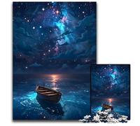A Silent Journey Under The Starry Night JigsawPuzzle 1000 Pieces for Adults Difficult Puzzles for Adults DIY Art Decor 1000 PCS(38x26cm)
