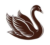 a Silhouette swan and Logo Clip Art Wall Decals 54.6x58.9cm It Won't Fall Off Coffee
