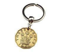 A Silver Dream 1941 Brass Threepence Coin Keyring
