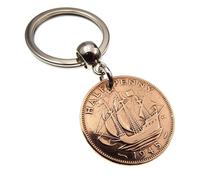 A Silver Dream 1945 British Half Penny Coin Keyring