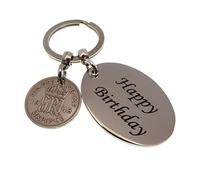A Silver Dream 1948 HAPPY BIRTHDAY Sixpence Coin Keyring