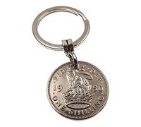 A Silver Dream 1950 English Shilling Coin Keyring