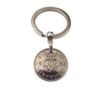A Silver Dream 1950 Sixpence Coin Keyring Birthday Anniversary Retirement His Hers Men Women
