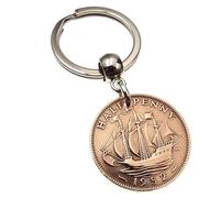A Silver Dream 1952 British Half Penny Coin Keyring