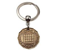 A Silver Dream 1965 Brass Threepence Coin Keyring Birthday Anniversary Retirement His Hers Men Women
