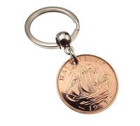 A Silver Dream 1967 British Half Penny Coin Keyring