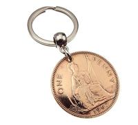 A Silver Dream 1967 British Penny Coin Keyring