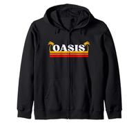 A Simple Retro Style Oasis Summer Lovers Adult Unisex Zip Hoodie