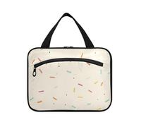 A Simplepastel Illustration of Small Sprinkles Scattered Hanging Travel containers for toiletries with Hook, Designer Necessities Makeup Bag for Trip Essentials Trip estuche para brochas