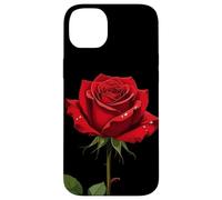 A Single Red Rose With Morning Dew Vector Design Case for iPhone 14 Plus