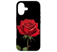 A Single Red Rose With Morning Dew Vector Design Case for iPhone 17