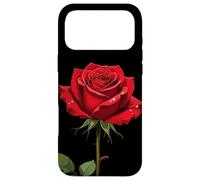 A Single Red Rose With Morning Dew Vector Design Case for iPhone 17 Pro Max