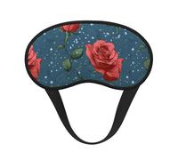 A Single Rose Printed Sleep Black Edge Eye Mask, with Good Shading Effect, is an Ideal Choice for Travel, Meditation, Etc