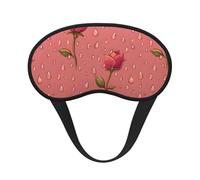 A Single Rose Printed Sleep Black Edge Eye Mask, with Good Shading Effect, is an Ideal Choice for Travel, Meditation, Etc