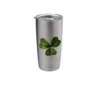 A Single Three-Leaf Clover Cut Out Stainless Steel Insulated Tumbler