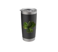 A Single Three-Leaf Clover Cut Out Stainless Steel Insulated Tumbler