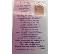 A Sister is.Wallet Card (Sentimental Keepsake Wallet/Purse Card)