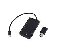 A sixx Extension Adapter Keyboard Micro USB Hub OTG Adapter, USB Charging Cable Micro USB OTG Charge HUB, PC for Smartphone Computer Tablet
