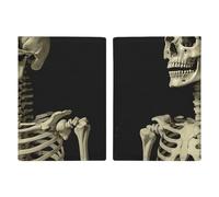 A Skeleton Passport Holder with Card And Ticket Slot, PU Leather Passport Case Easy Access, Travel Essentials Document Organizer Waterproof Travel Wallet for Men Women