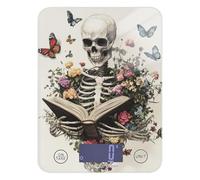 A Skeleton Reading with Flowers and Butterflies bariatric Food Kitchen Scale 11lb/0.18oz, 5kg/5g Precise Kitchen Scales Digital with 4 Unit for Keto Keto Keto báscula para cocina