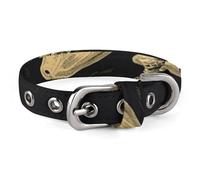 A Skeleton with Burning Cigarette Pet Collar Oxford Adjustable Safety Dog Collars Cute Outdoor Training Pet Collars Easy Clean Floral Print Puppy Collar for City Pet Owners