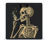 A Skeleton with Burning Cigarette Weight Scale Large Bathroom Scales Digital Weight with Bright LED Display Non Slip Automatic Weighing Scale Fashion Weighing Machine for Body