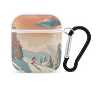 A Skier with Aliens Compatible with Airpod 1/2 Case