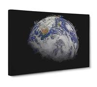A Sky View of Earth Canvas Print | Gallery Wrapped 30mm Frame Wall Art | 30x20 inches | Ready to Hang | Abstract Picture | Living Room Bedroom Lounge Office