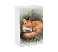 A Sleeping Fox Cigarette Case for Men, Plastic Box for Smoke, Portable Waterproof Smoking Boxes for Woman, Cigarettes Smoking Accessories, Christmas Day Gift