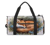 A Sleeping Fox Gym Bag for Women Men Shoe Compartment Waterproof Travel Bags Sports Duffle Bag for Sports Gyms Yoga