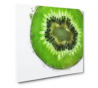 A Slice of Kiwi Fruit Canvas Print | Gallery Wrapped 30mm Frame Wall Art | 14x14 inches | Ready to Hang | Modern Still Life Picture | Living Room Bedroom Lounge Office