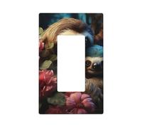 A sloth and a baby sloth Wall Plate Cover 1 Gang Light Switch Cover Decorative Single Duplex Wall Plates Standard Size Decorator Blank Electrical Switch Plate Cover for Electrical Outlets