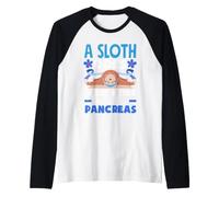 A Sloth Does More Work Than My Pancreas Diabetes Diabetic Raglan Baseball Tee