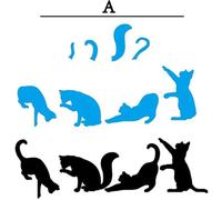 (A, Small) Cute Cat Shape Diy Quilting Ruler Unique Cutting Pattern Template Ruler For Creating Chic Quilt Designs