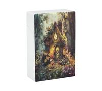 A Small Fairy Tale House Cigarette Case Stylish Lightweight Pocket Holder Case for Smoke Waterproof Cigarette Dispenser Cigarettes Accessories for Outdoor Camping Hiking
