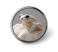A Small Reed Frog Round Aluminum Alloy Pin Badge Lapel Pin