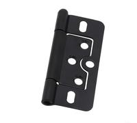 A Smart Addition Iron Flush Hinges Designed to fit Seamlessly into Your for Cupboard or Wardrobe Doors (Black)