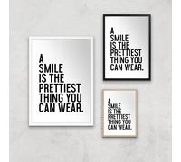 A Smile Is The Prettiest Thing You Can Wear Giclee Art Print - A3 - Print Only