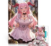 A Smiling Demon GirlJigsaw Puzzles 1000 Piece for teenagers Staycation Kill time Wall Decoration Unique Birthday and Xmas Gifts 38x26cm