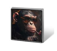 A Smoking Gorilla Funny Lapel Tie Pin Buttons Brooch Badge Pin Clothes Hat Accessories for Men Women