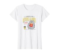 A Snack A Day Keeps A Hiss Away Funny Cat Quote Value Graphic T-Shirt, Women, White, XS