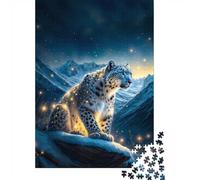 A Snow Leopard 1000 Piece Jigsaw, New Year Gift, 52x38cm/1000pcs | For the Christmas break, this adult jigsaw puzzle with 1000 pieces works well for shared time during the holidays.