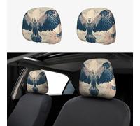 A Soaring Eagle Spreads Its Wings In The Sky Head Rest Cover Car Accessories, 2 Pcs Car Seat Headrest Cover, Washable Headrest Protector Universal Fit To All Car Suvs Truck Van Vehicles Auto